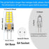 6 Pack G4 Bulb 12V 2.5W 30W T3 6000K G4 Bulbs 300 360Beam LED AC/DC Equivalent Bi-Pin Base Cool Daylight White Light