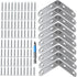 Ferixan 9 Pack 2 inch L Shaped Corner Brace - Shelf Brackets: Metal Stainless Steel Lightweight Angle Shelving Support