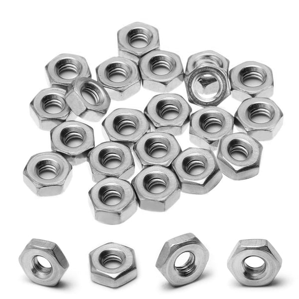 Juvielich 180pcs #8-32 Hex Nut, 304 Stainless Steel, Hex Drive, UNC Small Nuts
