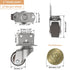 Chegulu 1" 4 Small L-Shaped Plate Casters, Swivel Furniture Wheels, TPR Silent, Mounting for Wooden Coffee Table