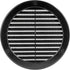 Vent Systems 6'' Inch Black Soffit Vent Cover, Pack of 5 Round Air Vent Louver with Built-in Insect Screen