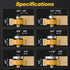 1/4 6 Set (1/8", 1/4", 5/16", 3/8", 7/16", 1/2") Shank Professional Rabbet Router Bit with Bearings - Interchangeable