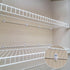 40 Pcs White Down Wall Clips, Wire Shelf Brackets for Closet Shelving with Screws