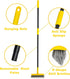 2 1 49.6" 180Rotatable in Grout Brush with Long Handle, Swivel Grout Cleaning Brush V-Shape Grout Line Scrubber, Shower