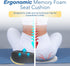 Eozier 6in Seat Cushion for Hip Coccyx Pressure Relief, Thick Extra Large Ergonomic Memory Foam Cushions for Sciatica