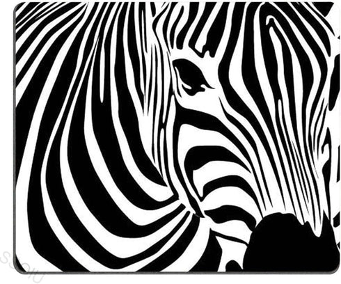 SSOIU Customized Rectangle Non-Slip Rubber Mousepad, Zebra Striped Print