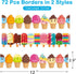 Ice Pops and Ice Cream Borders Set Cool Summer Classroom Bulletin Board Border 72 Feet