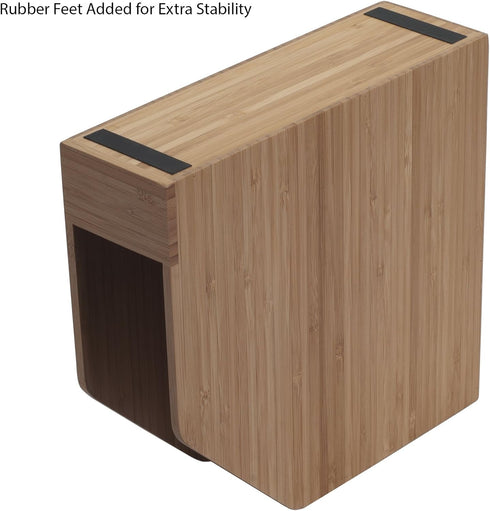 MobileVision Bamboo Vertical File Folder Holder & Office Organizer, Store Files, Magazines, Notepads, 2 Pack