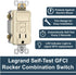 15 1597SWTTRLACCD4, 1 Count Legrand Radiant Amp Combination GFCI Self-Test Tamper-Resistant Electrical Outlet