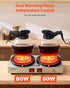 Commercial 80W 2 1.8L VEVOR Coffee Decanter Warm Plate, x Coffee-Carafe Warmer, Dual Warming Plates with Independent