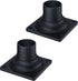 LIT-PaTH Pier Mount Base, Outdoor Post Light Mounting Base Adapter, Cast Aluminum,