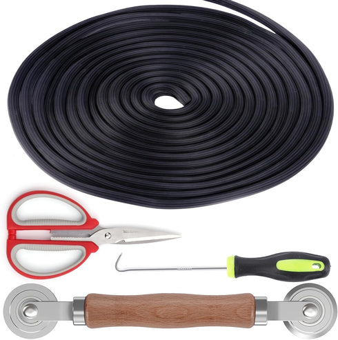 4 in 1 Window Screen Repair Tool Kit, Includes Spline Replacement, Steel Roller Tool, and Scissors
