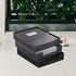 Leather Letter Tray, Luxury Desk Organizer for Mail, Paper Files, Magazines, and Cosmetics, Black