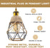 FEYAIM E26 E27 510 cm Vintage Plug in Pendant Light, Metal Pendant Lamp Kit, Hemp Rope Hanging Lamp Socket Pendants