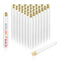 ULAB Scientific 50pcs 25ml Glass Test Tubes with Aluminum Screw Caps, Borosilicate Glass, Dia.18x145mm, Thickness