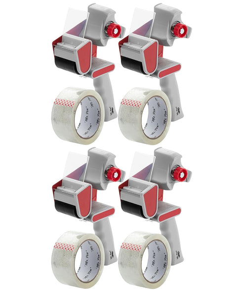 Mr. Pen Packing Tape Dispenser Gun 2-Inch, 4 Pack with Heavy Duty Clear Packing Tape