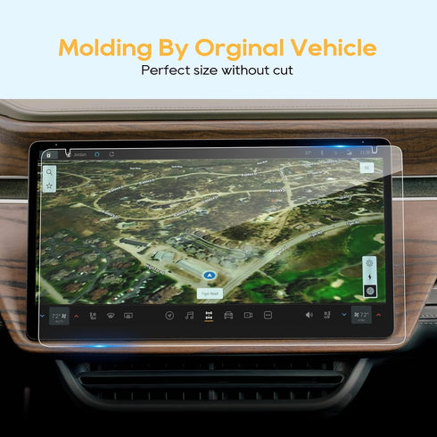 2022 2023 R1T R1S 15.6 Inch 9H LFOTPP Glass Screen Protector for / Tempered Glass Navigation Hardness Car Infotainment