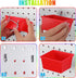 Roowest 60 Pcs Pegboard Cups, Pegboard Bins Set, Wall Organizer with Hooks and Loops, Assortment for Office Storage