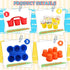 6 Pack 6 Haundry Classroom Caddy Storage Basket with Handle, Plastic Drink Cup Caddy Holder, Compartments for Kids
