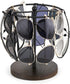 Mkono Sunglasses Organizer with Metal Frame and Wood Base, Eyeglasses Rack for up to 12 Pairs, Black