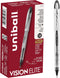uni-ball Vision Elite Rollerball Pens, Bold Point 0.8mm, Black, 12 Pack