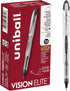uni-ball Vision Elite Rollerball Pens, Bold Point 0.8mm, Black, 12 Pack