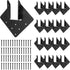 16 Pcs Hurricane Tie, 12-Gauge Heavy Duty Joist Hangers for Roofing Trusses, Black with Screws