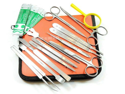 Premium 34 Pcs Advanced Biology Lab Anatomy Dissection Kit Set with Scalpel Knife Handle and Blades