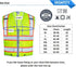 SKSAFETY 10 Pockets Safety Vest, Class 2 High Visibility Security with Zipper Back Mesh, Hi Vis Vest with Reflective