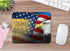 Beabes Non-Slip American Flag Eagle Mouse Pad, 9.5 x 7.9 Inch, Cool Bald Eagle USA Flag for Gaming, Office & Home