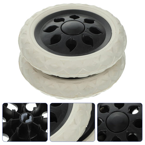 6.3 Inch 2 Pack EXCEART Heavy Duty Shopping Cart Caster Wheels Replacement for Trolley Utility Cart Rubber Rolling