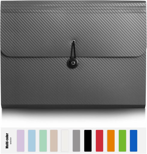Expanding File Folder File organizer 13 Pockets File Organizer Accordion Filing Folder Expandable File Folder for Documents Aesthetic Paper Organizer Folder for Work, School, Home, Office, Grey by Nicfaec