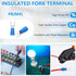 200 Pcs Insulated Fork Spade U-Type Wire Connectors, 16-14 AWG M4 Electrical Crimp Terminals