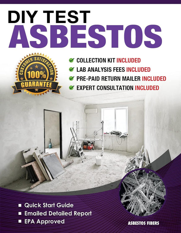 DIY Test Asbestos 2 PK - Includes All Lab Fees for Testing Popcorn Ceiling, Tile, Insulation, Adhesive, Mastic, Drywall