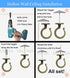 Evsteluo 2 Inch (2 Sets, Heavy Duty Ceiling Hook Easy Installation Zinc Alloy Hooks for Hanging Plants & Light