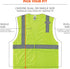 Reflective Safety Vest, High Visibility Mesh with Interior and Exterior Pocket, Class 2, Type R, Single Sizing