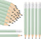 Whaline 50Pcs Sage Green Pencils with Erasers, Short Writing Pencils for School Supplies