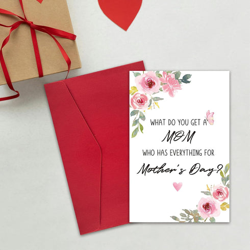 RollupJoy Funny Mothers day Card for Grandma, Pregnancy Announcement Card for Mom from Daughter Son Kids, Humor Mothers