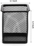 Nicunom 12 Pack Metal Pen Holder - Square Mesh Pencil Cup Desk Organizer for Office, Black
