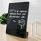 Clear Acrylic Dry Erase White Board 8"x6", Portable Frameless Desktop Message Board with Magnetic Stand