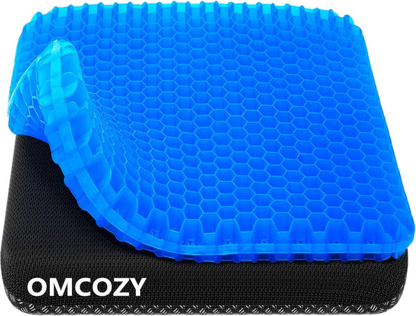 OMCOZY Gel Seat Cushion, Cooling seat Cushion (Super Large & Thick), Breathable Honeycomb