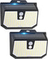 Brightever 2-Pack Solar Motion Sensor Outdoor Lights, IP65 Waterproof Solar Powered Fence