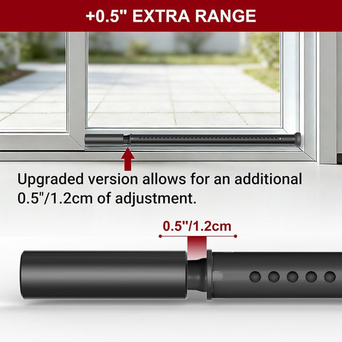 20-50inch Stopper,Black,1Pack AceMining Sliding Door Security Bar,Heavy Duty Sliding Patio Door Lock Bar, Adjustable