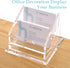 Business Card Holder for Desk Display, Clear Acrylic Office Supplies, Cards organizer Stand 2 Slot 1 Pack (2 Grid H)