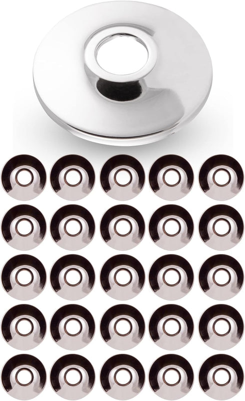 F-25350-25 3/8 inch IPS Sure Grip Flange Escutcheon Plate for Steel Tubing, Shallow, Chrome (Pack of 25)