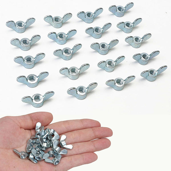 KH866 20 PCS 3/16"-24 Wing Nuts, Zinc Plated Butterfly Wingnuts Wing Fasteners Parts