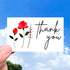 RXBC2011 2x3.5 inches Pack 100 Thank You Cards Thanks Card Appreciation Notes for Wedding Party Business of red floral