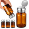 Teenyyou 4 Pcs Amber Glass Dispensing Bottles for Nail Polish Remover Amber