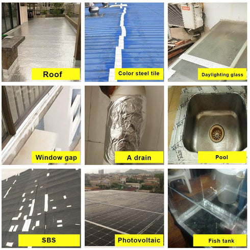 Super Waterproof Tape, 2" X 33', All Weather Metal Roof Butyl Rubber, UV-Resistant Leak Proof Aluminum Foil