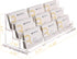 Office,3 9 540 SANRUI Clear Horizontal Business Card Holder Stand for Desk, Acrylic Desktop Display Name Cards Holders